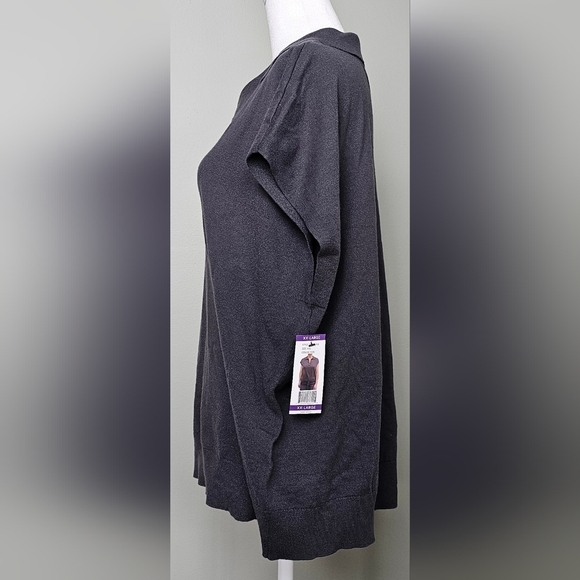 DKNY Ladies Sleeveless Collared Sweater XXL GRAY - Picture 4 of 8